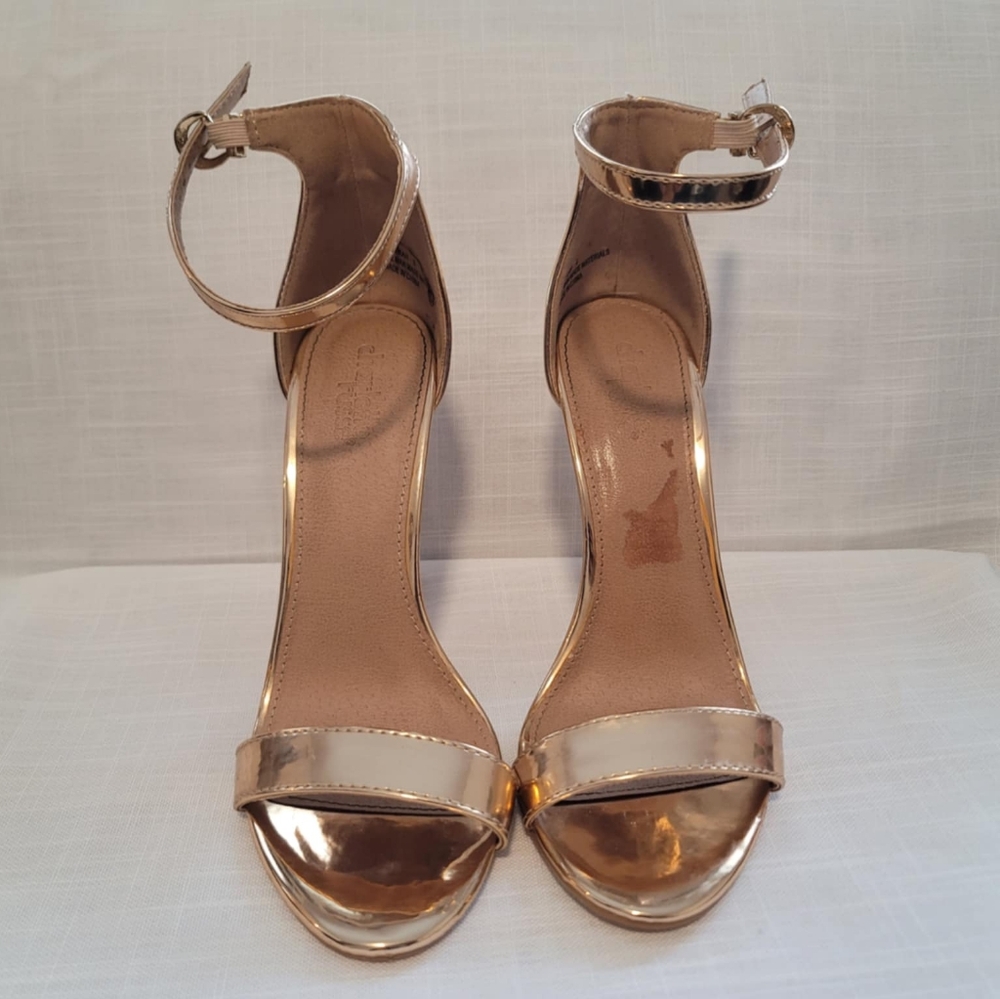 Charlotte Russe Rebekah, open toe Stiletto, cooper color 5' heal - Picture 2 of 9
